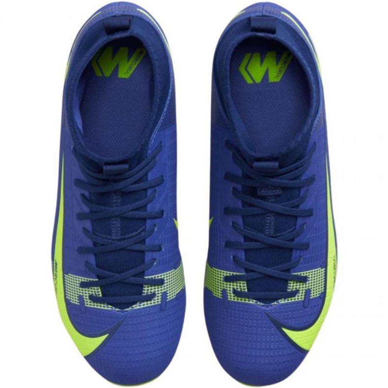 Nike Mercurial Superfly 8 Academy FG / MG Jr CV1127 474 scarpe da calcio reale, verde blu 1