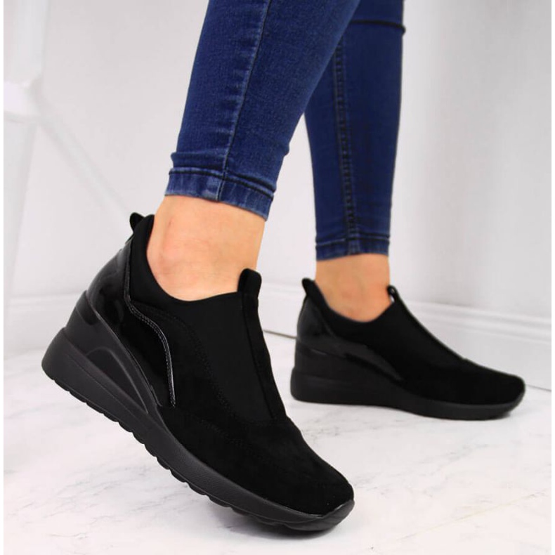 Sneakers con zeppa Vinceza W WM790A nere nero 2