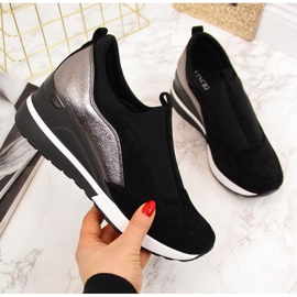 Sneakers con zeppa W Vinceza WM790B nere nero 1
