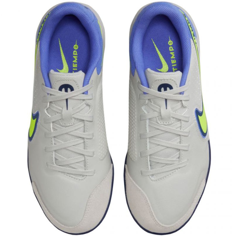 Nike Tiempo Legend 9 Academy Ic Jr DA1329 075 scarpe da calcio verde, blu, grigio/argento sfumature di grigio 1