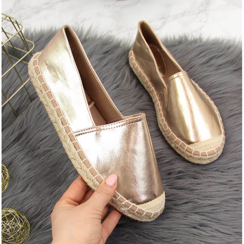 Espadrillas Big Star W HH274503 oro d'oro 1