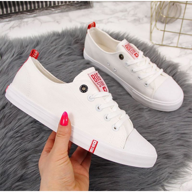 Sneakers in tessuto Big Star W FF274087 bianche bianca 1