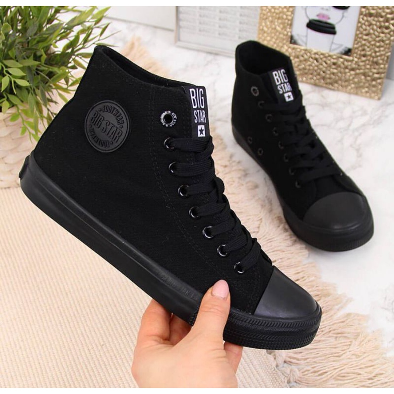 Sneakers alte in tessuto Big Star W FF274A170 nere nero 1