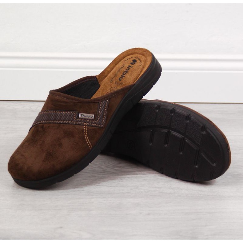 Pantofole da casa Inblu M ARC7A marrone 1