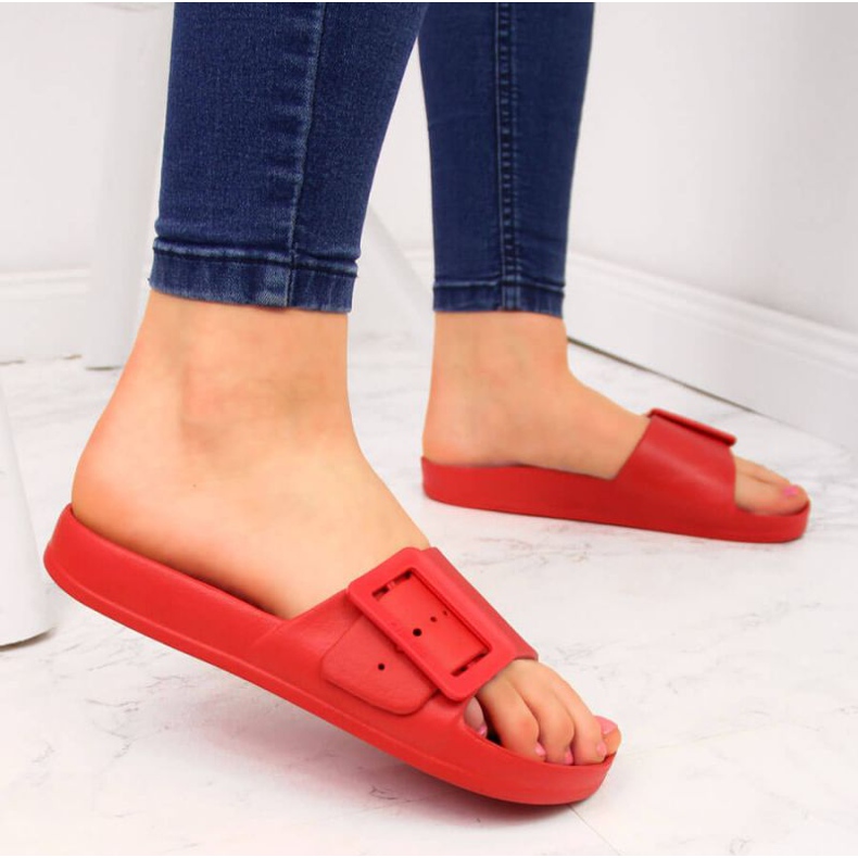 Ciabatte mare Big Star W FF274A385 rosse rosso 2