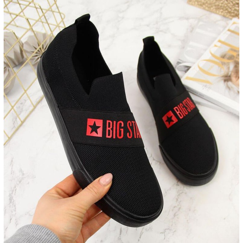 Sneakers senza lacci nere Big Star W FF274221 nero 1