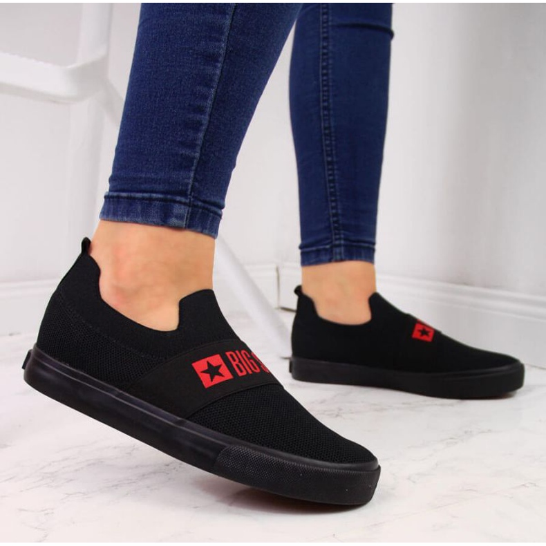 Sneakers senza lacci nere Big Star W FF274221 nero 2
