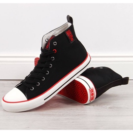 Sneakers alte Big Star M JJ174065 nere nero rosso 1
