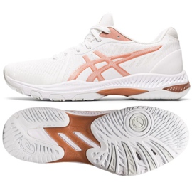 Asics Netburner Ballistic Ff 2 W 1052A033 102 scarpe da pallavolo bianco bianco 1