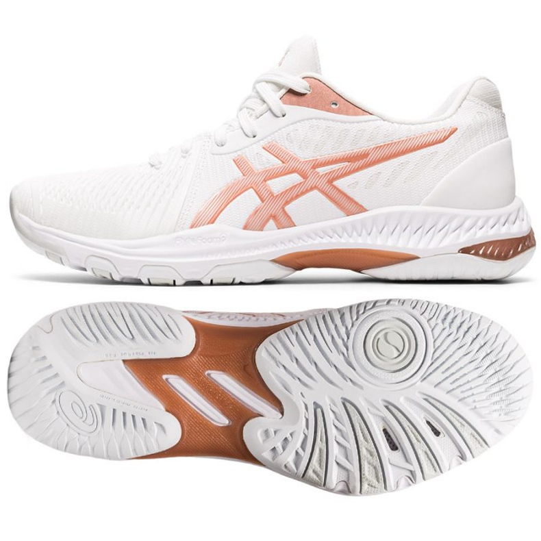 Asics Netburner Ballistic Ff 2 W 1052A033 102 scarpe da pallavolo bianca bianca 1