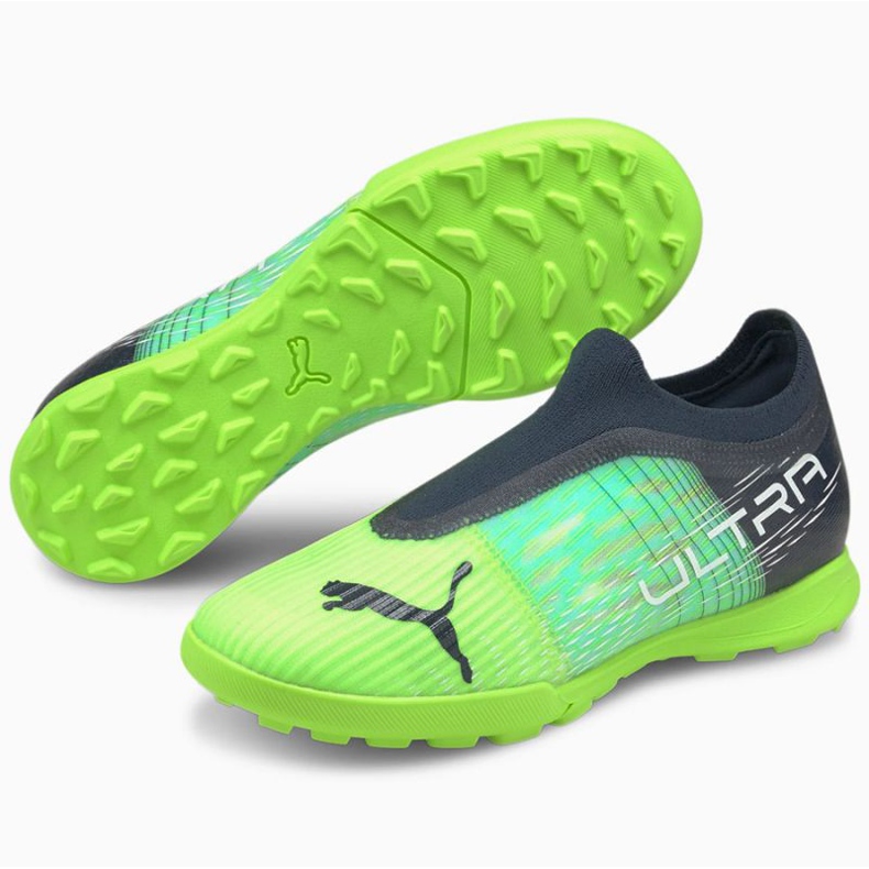 Scarpe da calcio Puma Ultra 3.3 Tt Jr 106531 03 grigio, verde verde 1