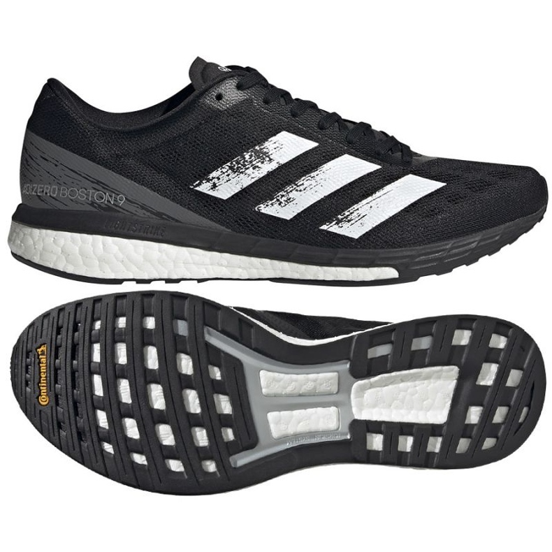 Scarpe da corsa Adidas Adizero Boston 9 M GY6547 bianca nero 1