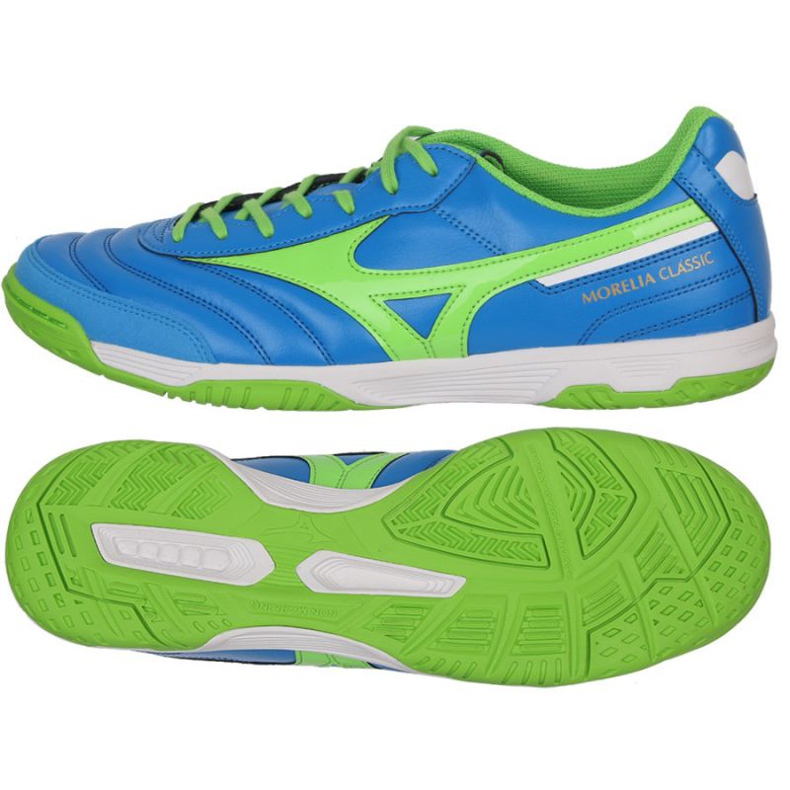 Scarpe da calcio Mizuno Morelia Sala Classic M Q1GA210230 bianco, blu, verde blu 1