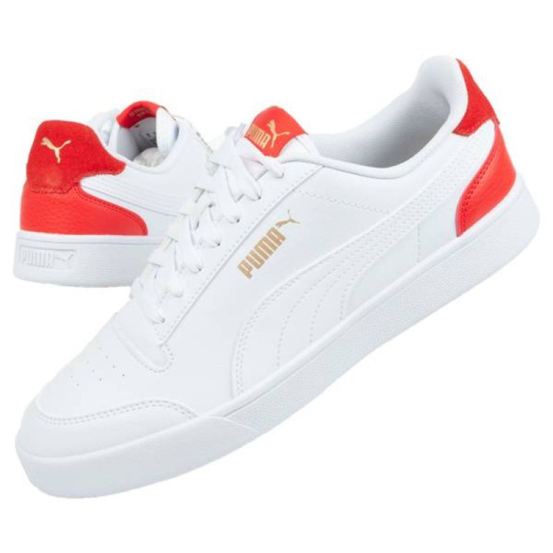 Puma Shuffle M 309668 06 bianco rosso 1