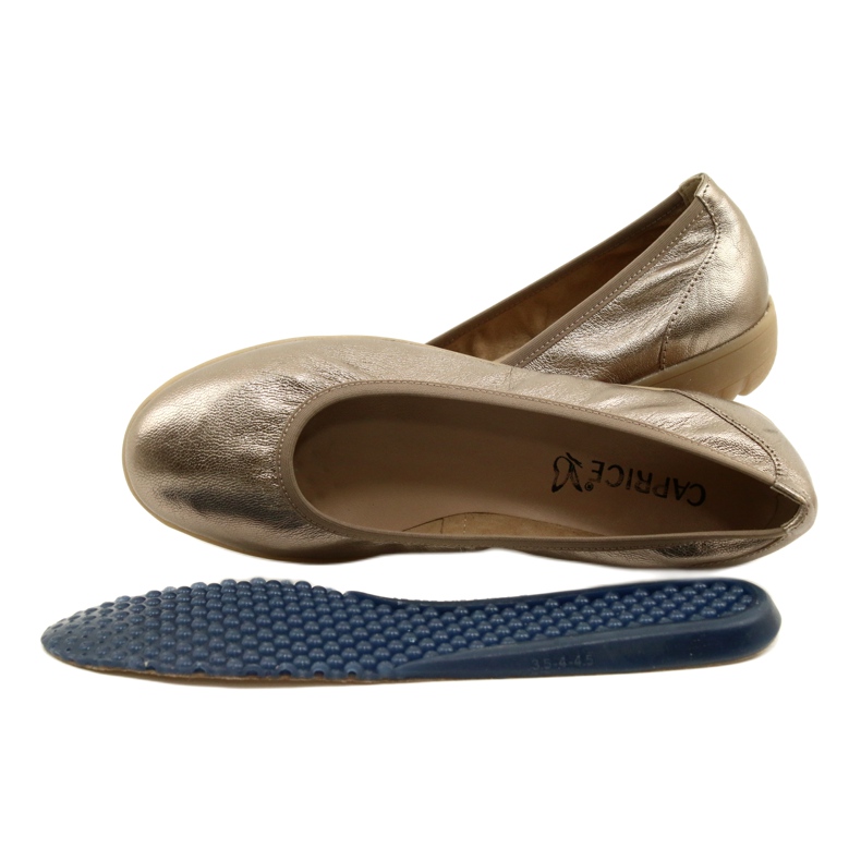 Caprice Ballerina Taupe Metallic 9-22161-28 beige multicolore d'oro 10