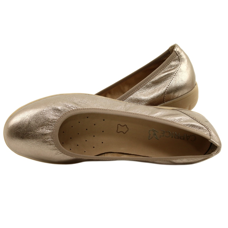 Caprice Ballerina Taupe Metallic 9-22161-28 beige multicolore d'oro 7