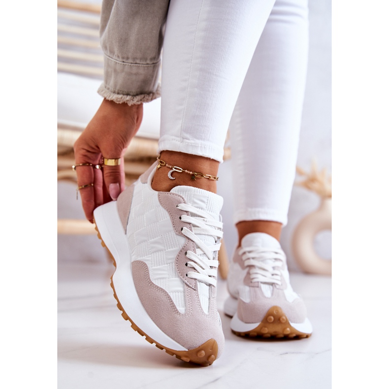 FJ1 Calzature Sportive Classiche, Legate Bianche e Beige Patrice bianco 1