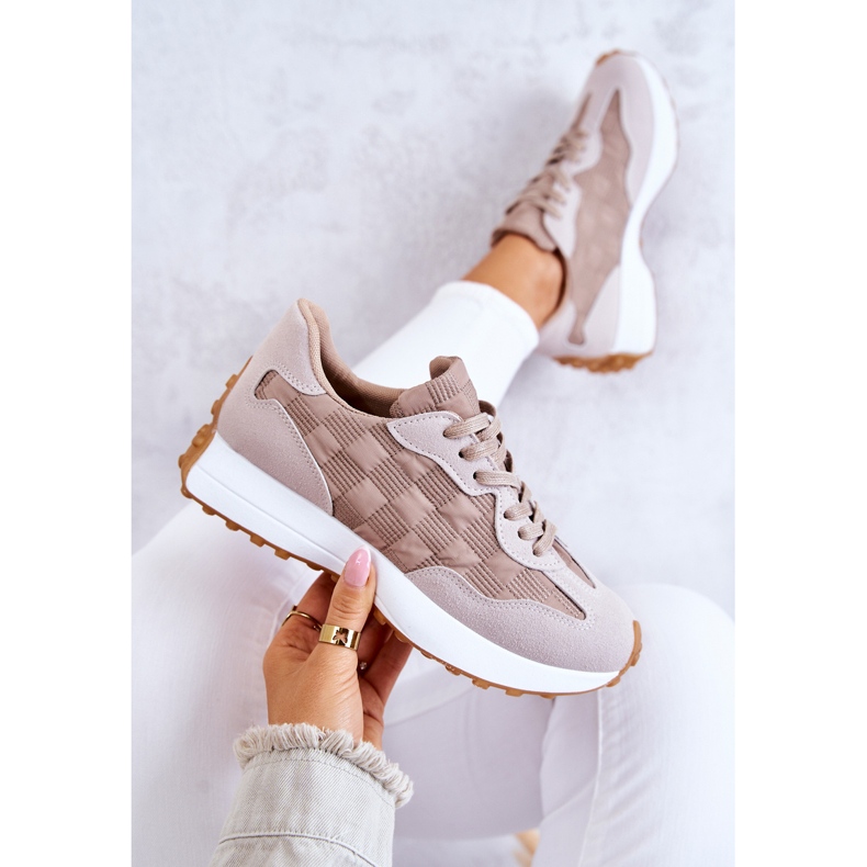 Scarpe Sportive Classiche Beige Patrice allacciate 1