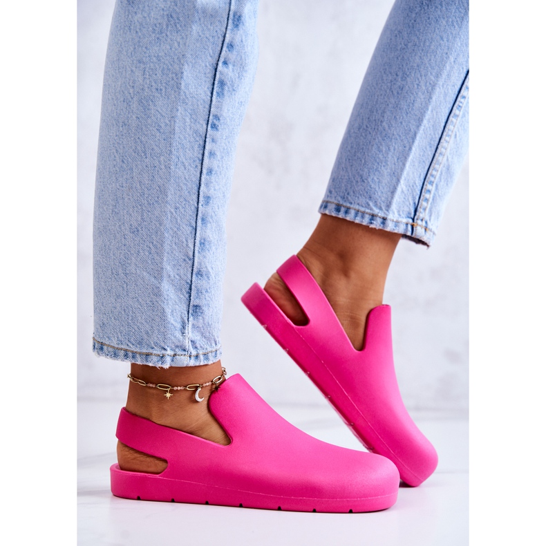 FS1 Zoccoli di gomma alla moda Fucsia Meriko rosa 1