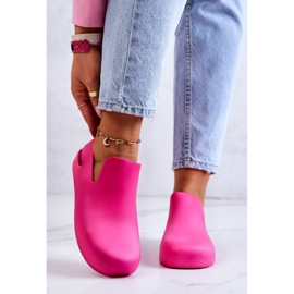 FS1 Zoccoli di gomma alla moda Fucsia Meriko rosa 2
