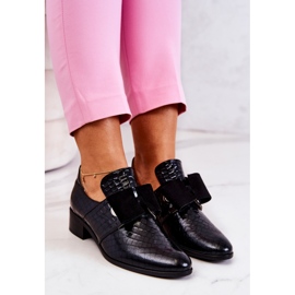 PA2 Scarpe in pelle di serpente Nero Marleigh 1