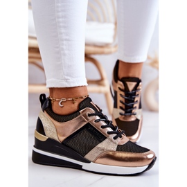 Vinceza Scarpe Sportive Sneakers Nero e Oro Sharon d'oro 1