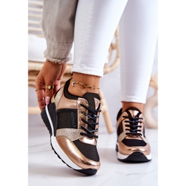 Vinceza Scarpe Sportive Sneakers Nero e Oro Sharon d'oro 2