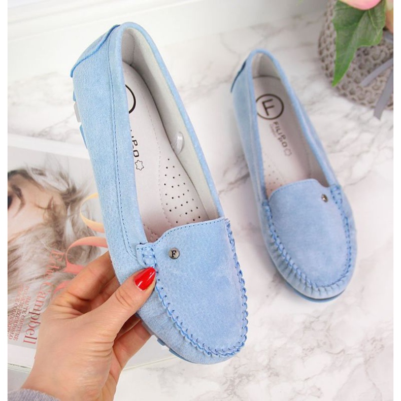 Mocassini in pelle Filippo W PAW201B blu 1