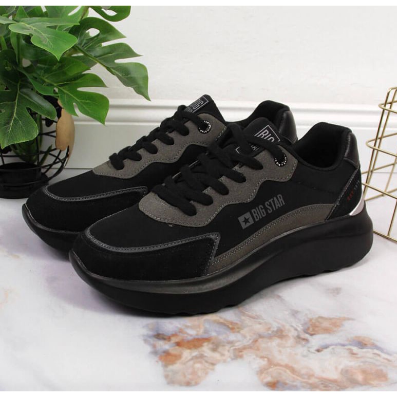 Scarpe sportive nere platform Big Star W JJ274989 nero 2
