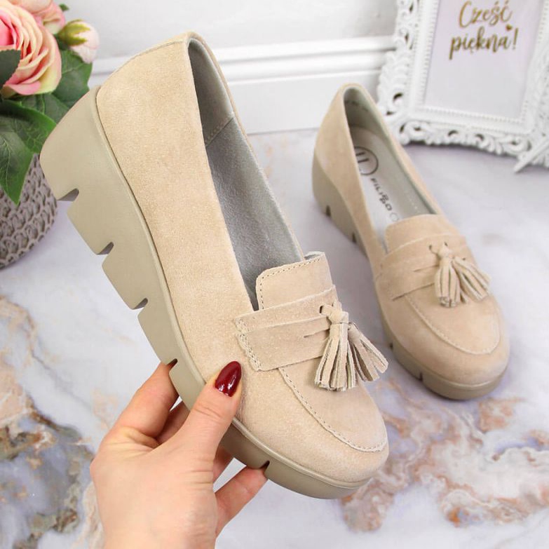 Scarpa in pelle Filippo W PAW274B beige 1