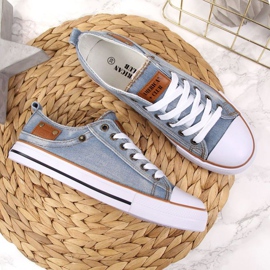 Sneaker in denim American Club W AM653B blu 2