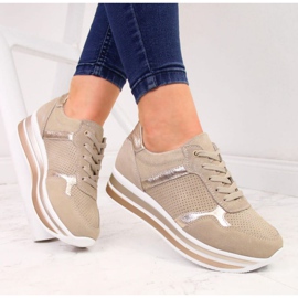 Sneakers sulla piattaforma Filippo W PAW214 beige 2
