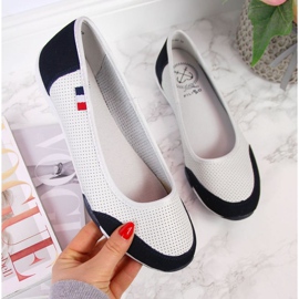 Ballerine traforate in pelle Filippo W PAW198A bianche bianco 1