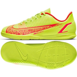 Nike Mercurial Vapor 14 Club Ic Jr CV0826 760 scarpe da calcio giallo verde 1