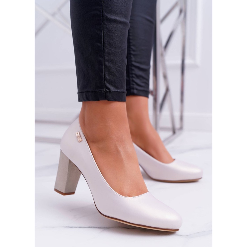 Décolleté Donna Sergio Leone PB130 Beige Ambra Perla 2