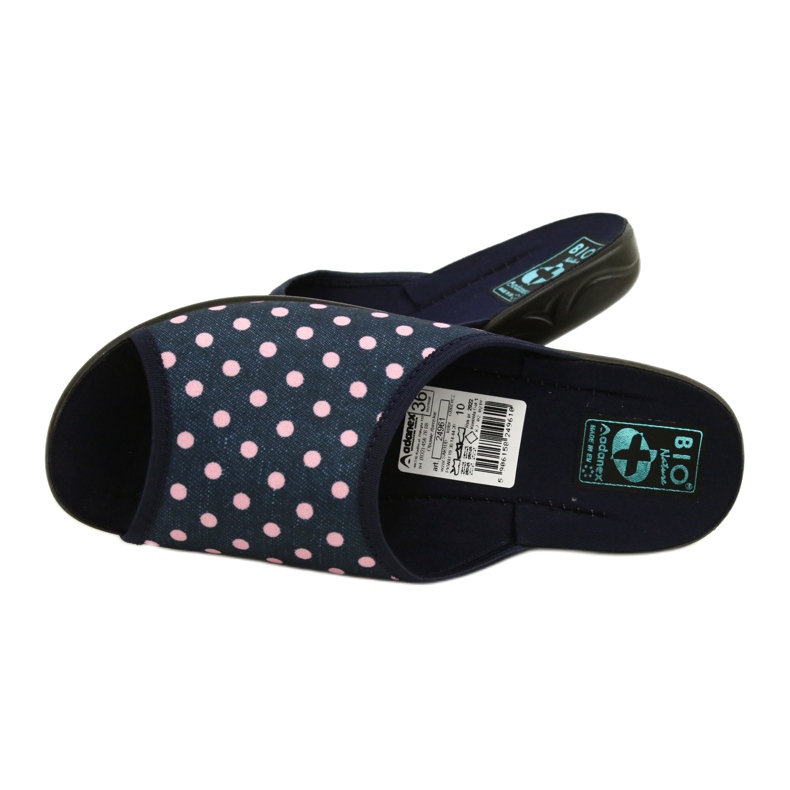 Ciabatte da donna Adanex Sara a pois 24961 blu navy rosa 5