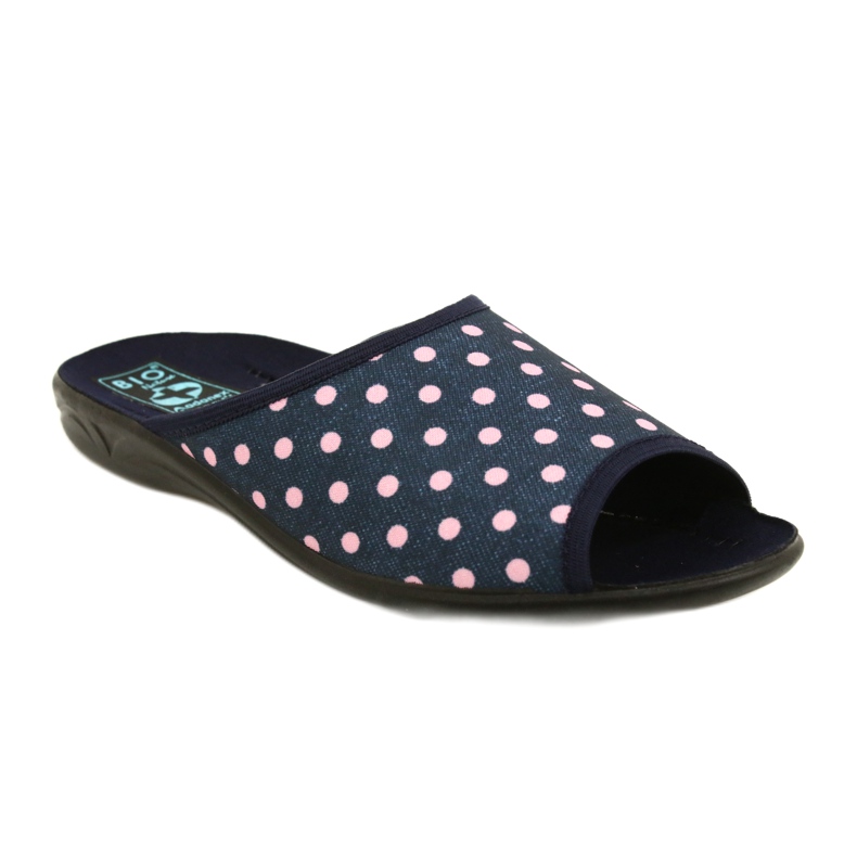 Ciabatte da donna Adanex Sara a pois 24961 blu navy rosa 1