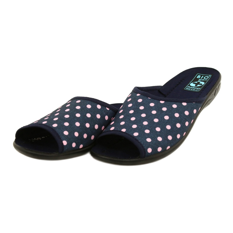 Ciabatte da donna Adanex Sara a pois 24961 blu navy rosa 4