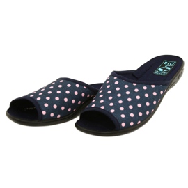 Ciabatte da donna Adanex Sara a pois 24961 blu navy rosa 3
