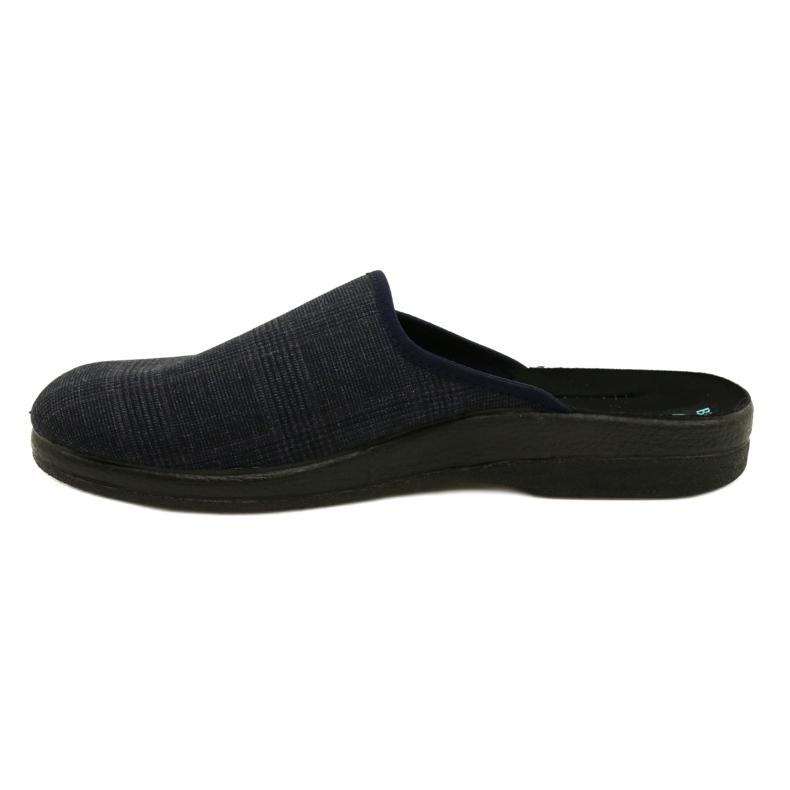 Pantofole da uomo Pantofole Adanex 27318 Per Pedes Checkered blu navy 3