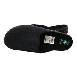 Pantofole da uomo Pantofole Adanex 27318 Per Pedes Checkered blu navy 6