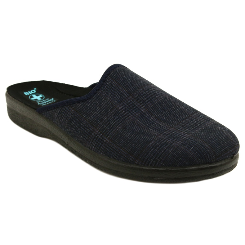 Pantofole da uomo Pantofole Adanex 27318 Per Pedes Checkered blu navy 2