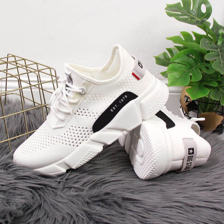 Scarpe sportive in tessuto Big Star W JJ274271 bianche bianco 2