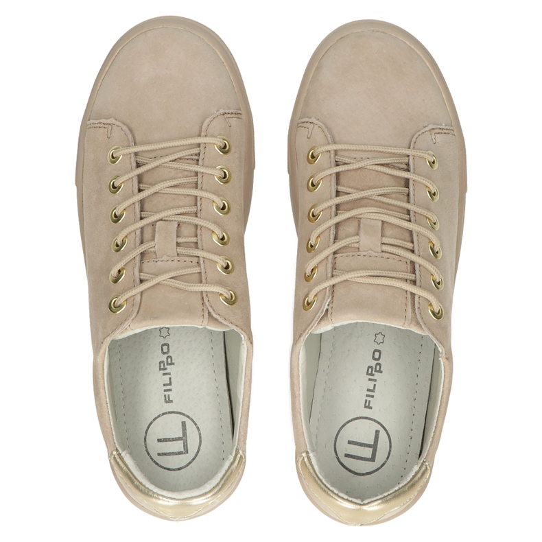 Creepers in pelle beige Filippo DP3533 4