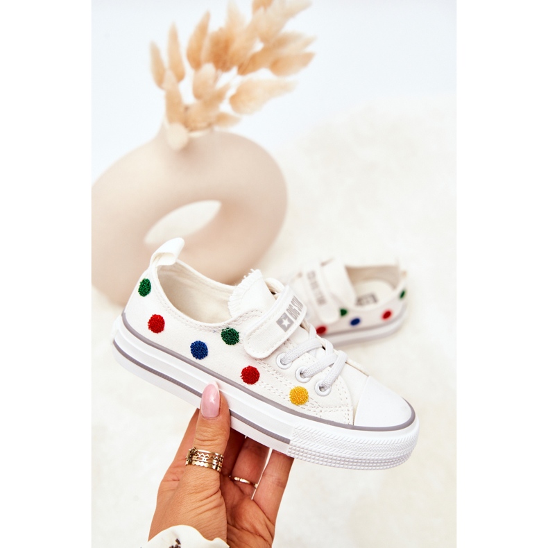 Sneakers Per Bambini Con Velcro Big Star JJ374053 Bianche bianca 1