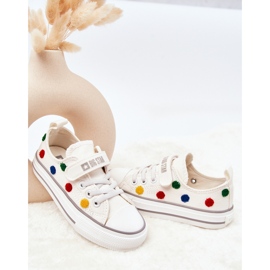 Sneakers Per Bambini Con Velcro Big Star JJ374053 Bianche bianca 2