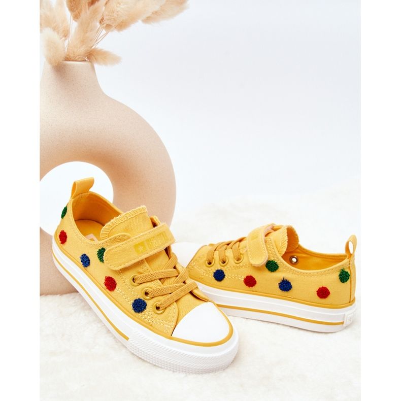 Sneakers Per Bambini Con Velcro Big Star JJ374056 Giallo 2