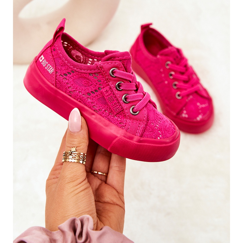 Sneakers Openwork Big Star JJ374131 Rosa 2