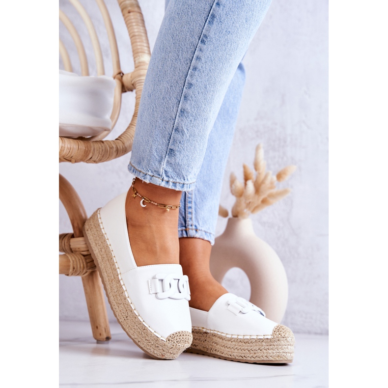 FB2 Espadrillas Classiche Sulla Piattaforma Bianca Di Julianne 1