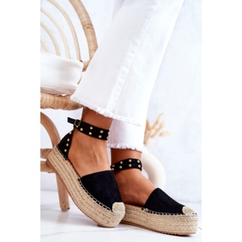 FB2 Sandali espadrillas Lillian neri con getti nero 1